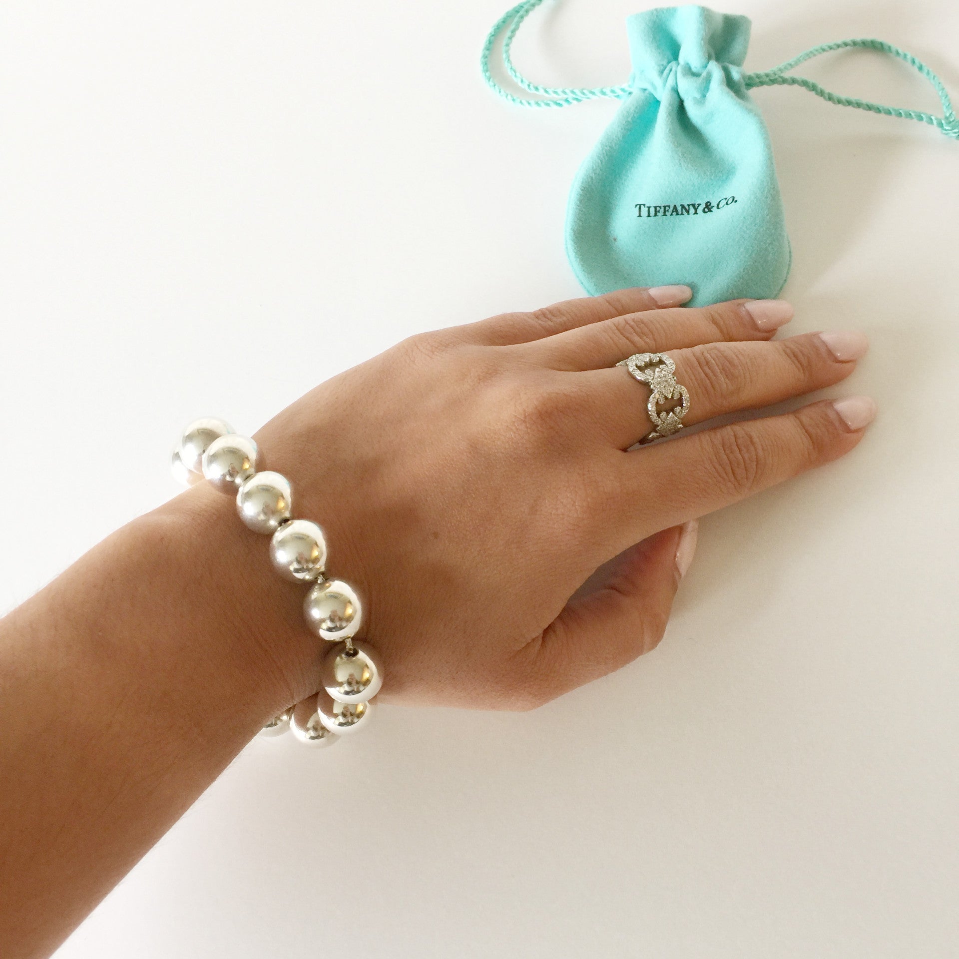 tiffany and co silver ball bracelet