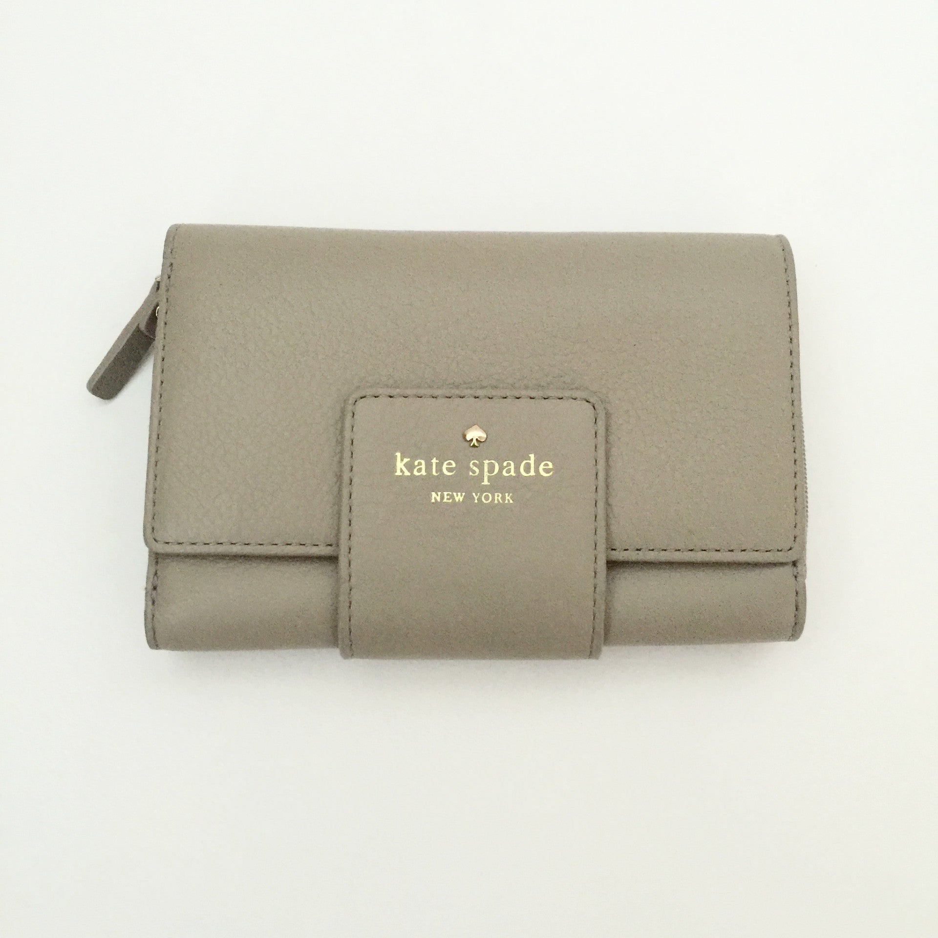 Authentic KATE SPADE Compact Grey/Taupe Wallet – Valamode
