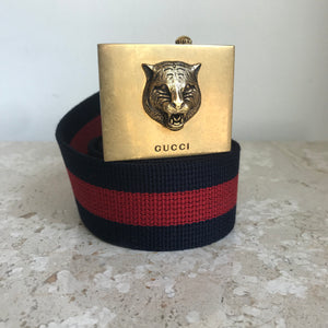 gucci tiger web belt