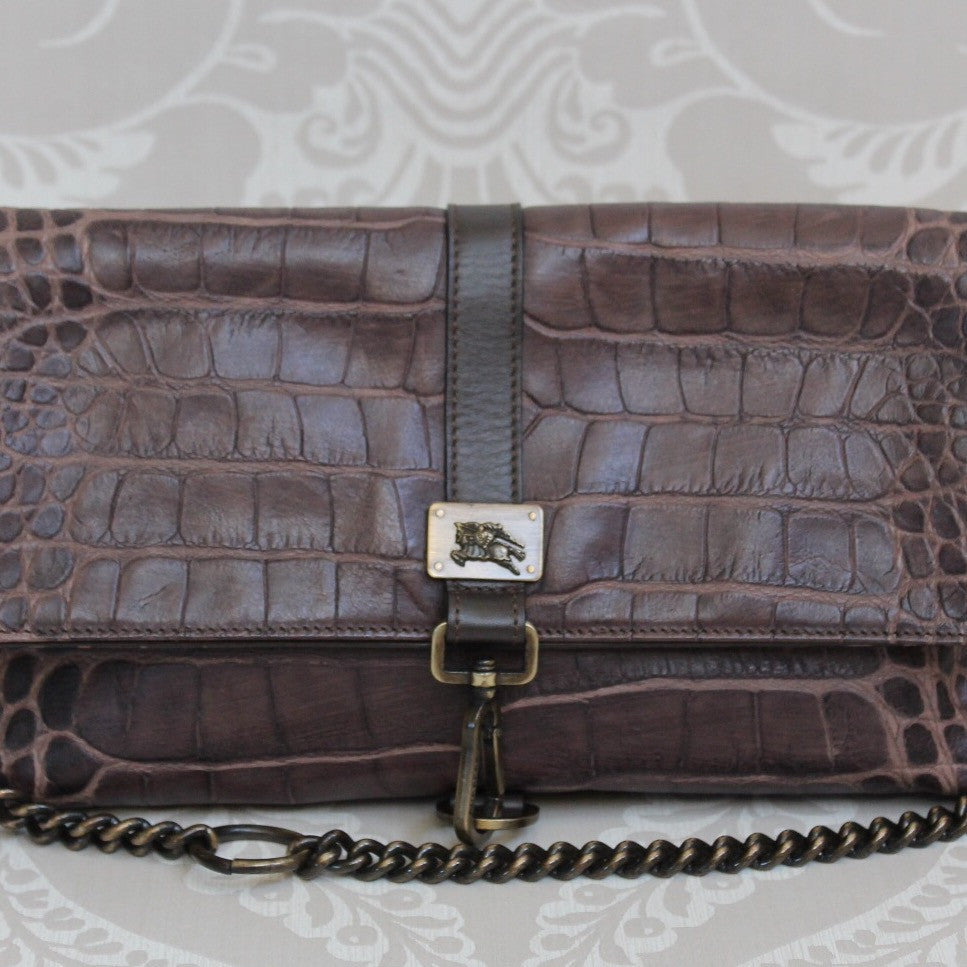 Authentic BURBERRY Crocodile Print Handbag – Valamode