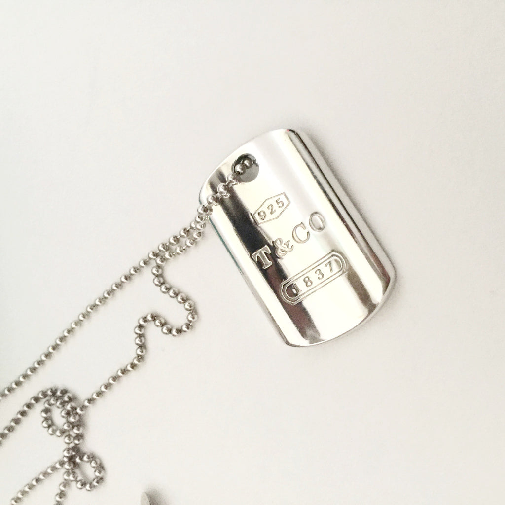 tiffany and co dog tag necklace