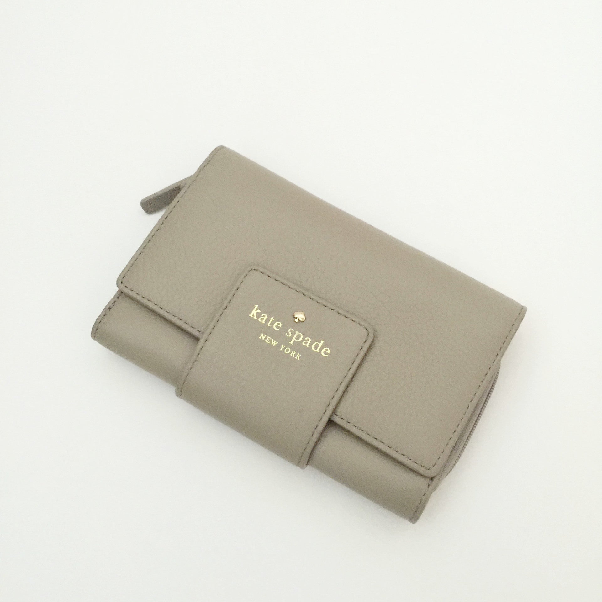 Authentic KATE SPADE Compact Grey/Taupe Wallet – Valamode