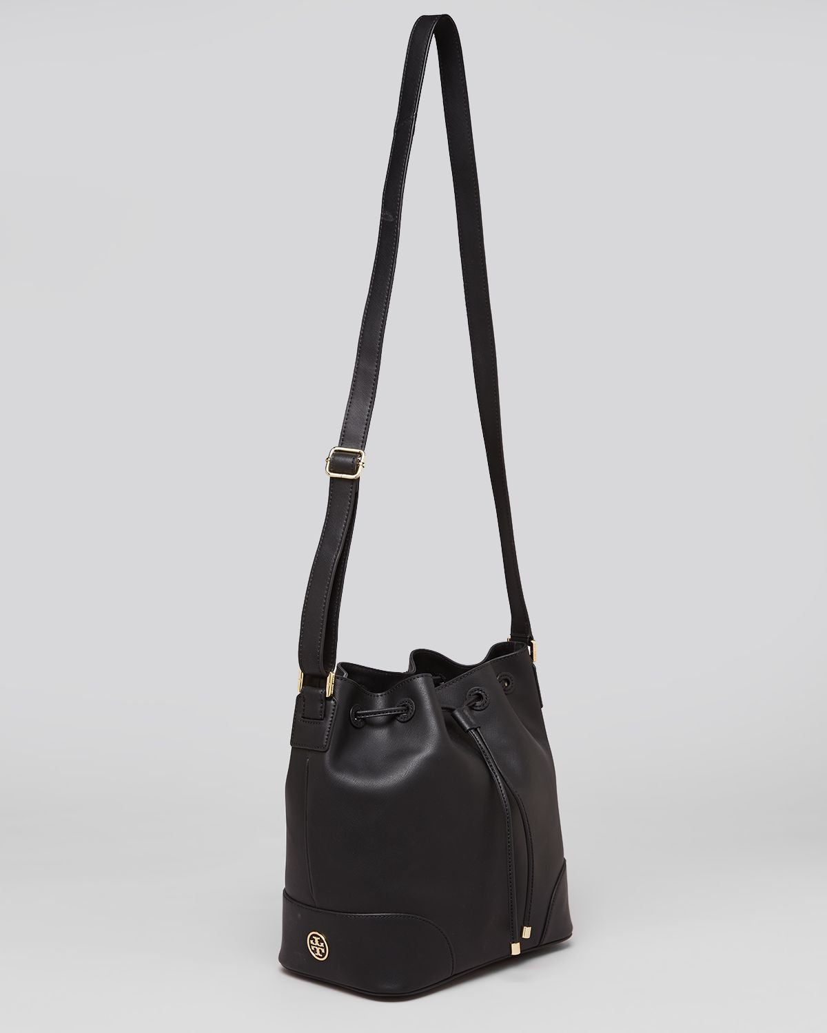 Authentic TORY BURCH Black Drawstring Bucket Bag – Valamode