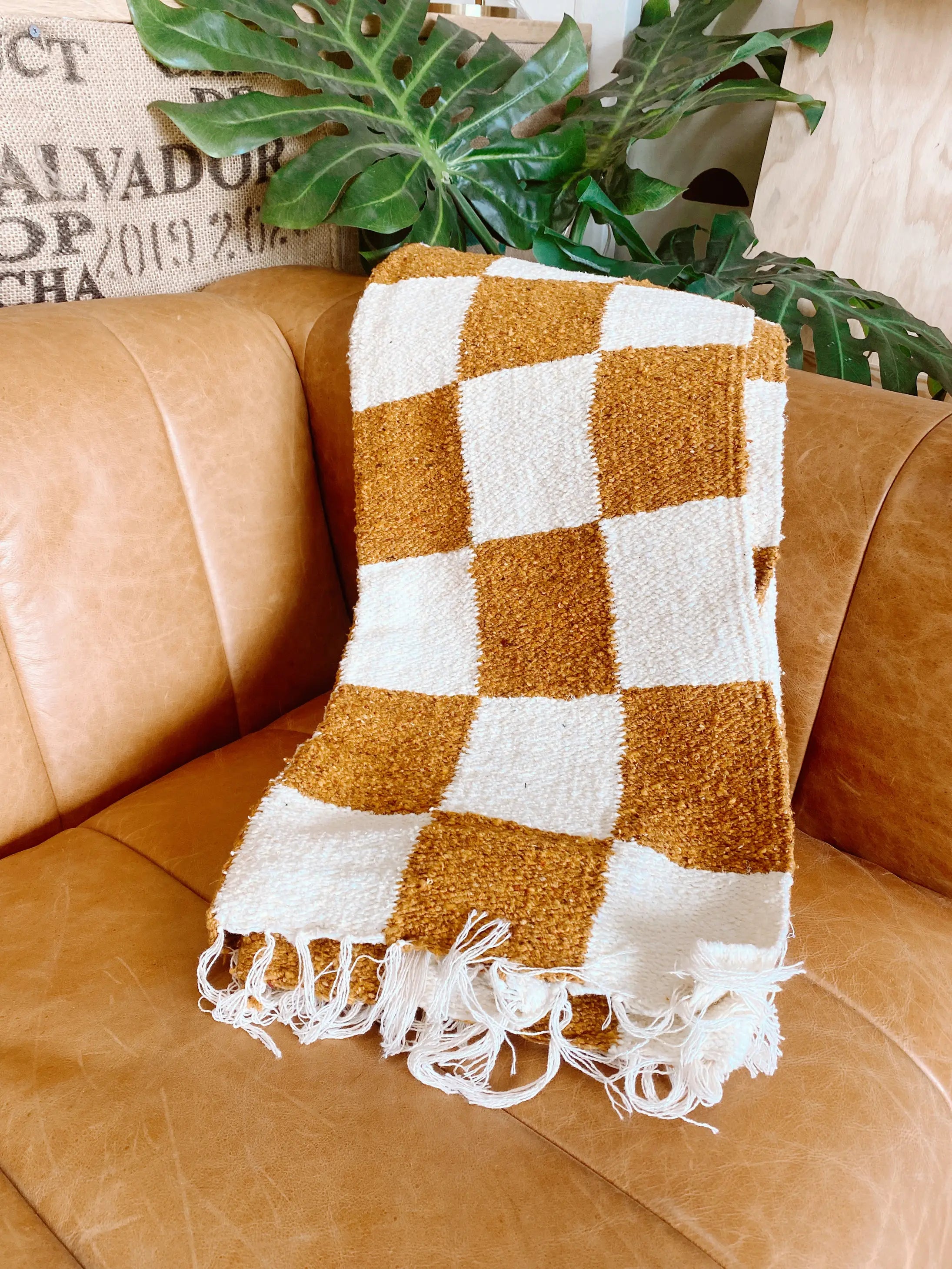 Laguna Heavyweight Checker Throw - The Salty Palm