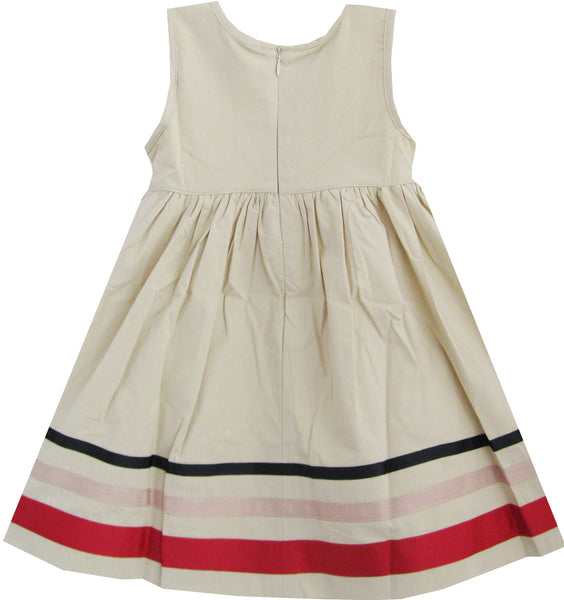 Girls Dress Beige School Summer – Sunny Fashion