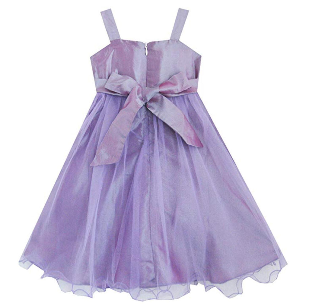 Girls Dress Purple Tulle Tank Bridesmaid Birthday Kids Clothes – Sunny ...