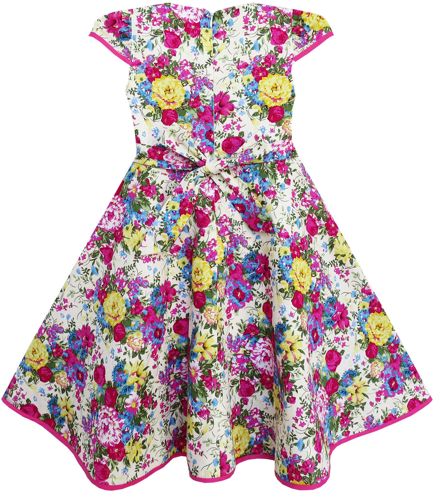 Girls Dress Big Girls Floral Princess Holiday – Sunny Fashion