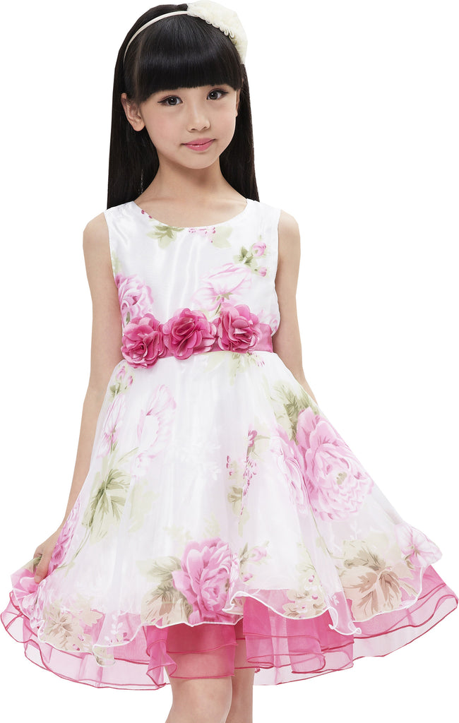 Girls Dress Tulle Bridal Lace With Flower Detailing Wedding – Sunny Fashion