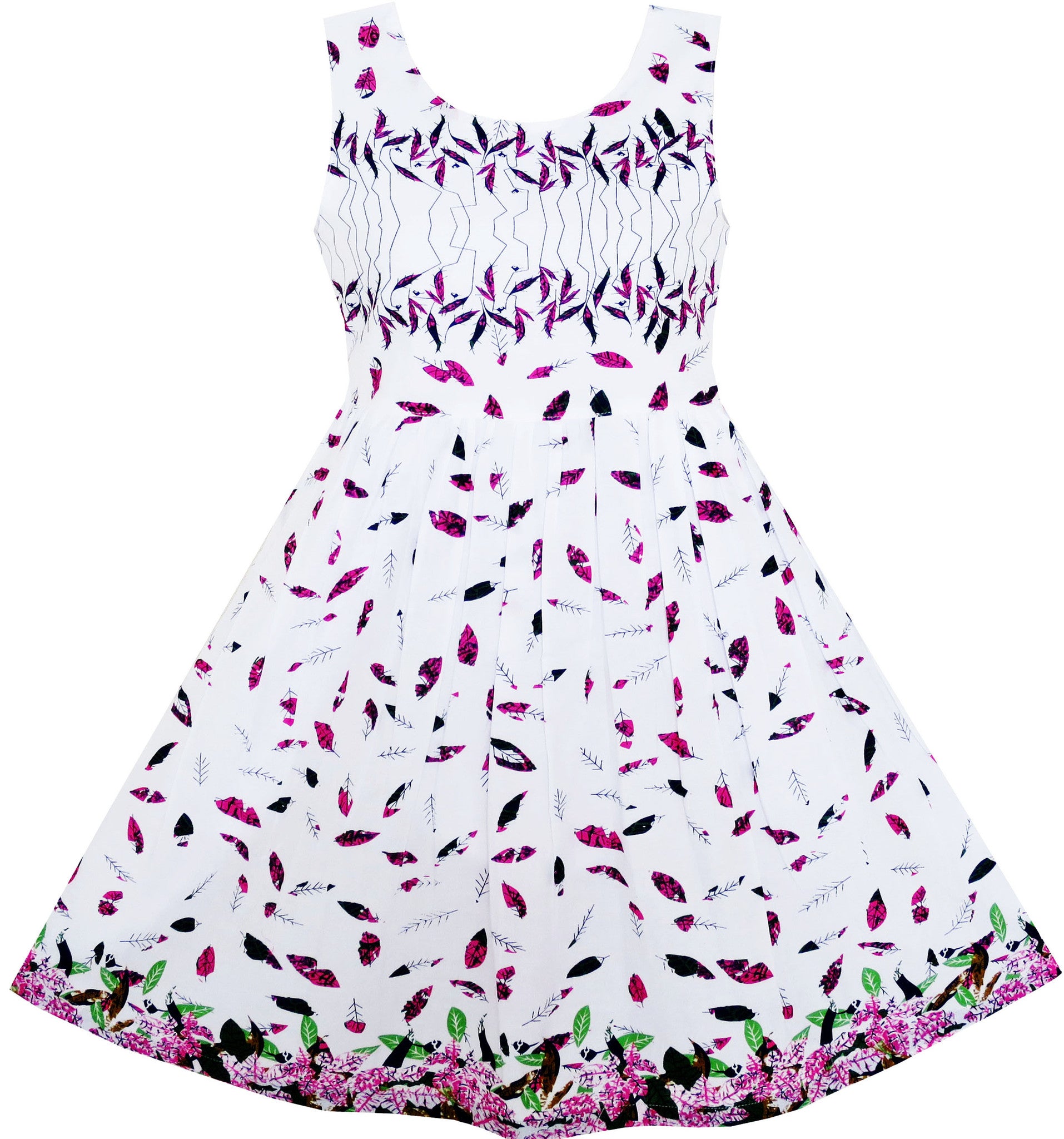Girls Dress Princess Purple Rose Flower Garden Party – Sunny Fashion