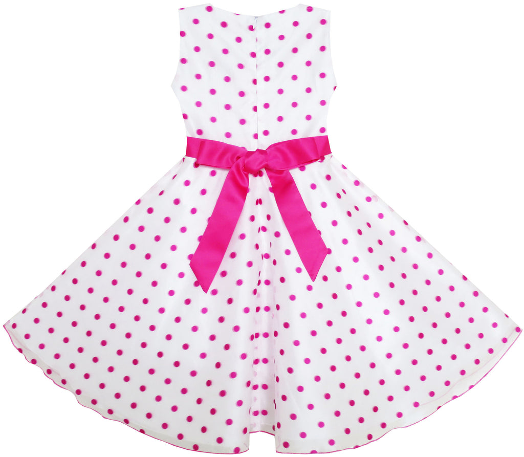 Girls Dress Polka Dot Flower Tulle Party Pageant Unique Design – Sunny ...