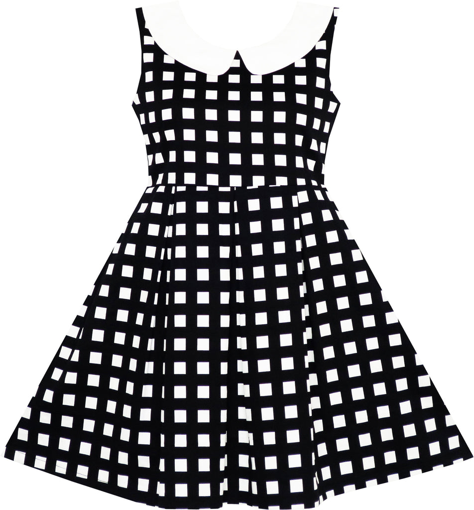 black and white checkered dresses