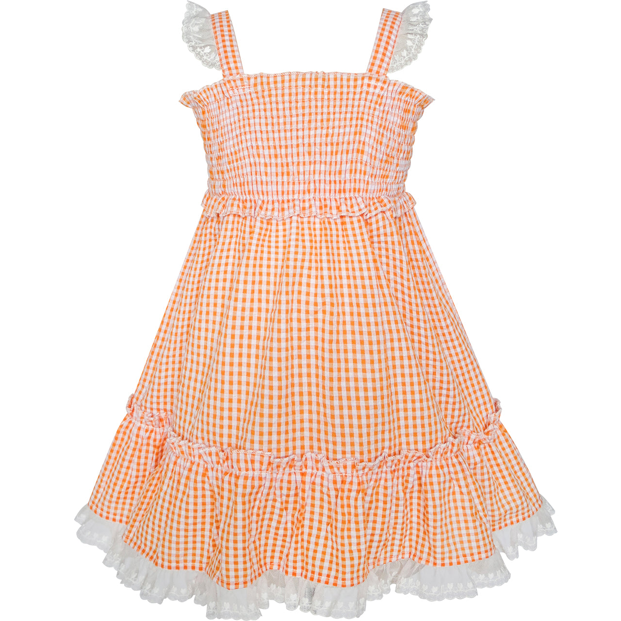 Girls Dress Lemon Color Watermelon Orange Pear Print – Sunny Fashion