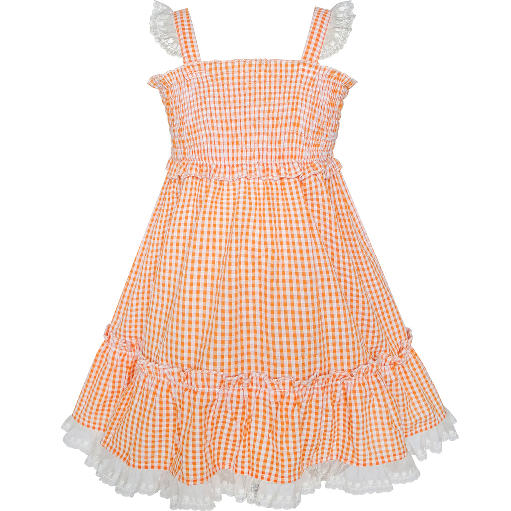 orange girls dresses