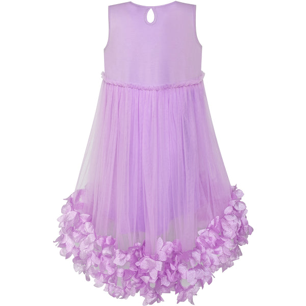 Girls Dress A-line Cute Handbag Purple Princess – Sunny Fashion