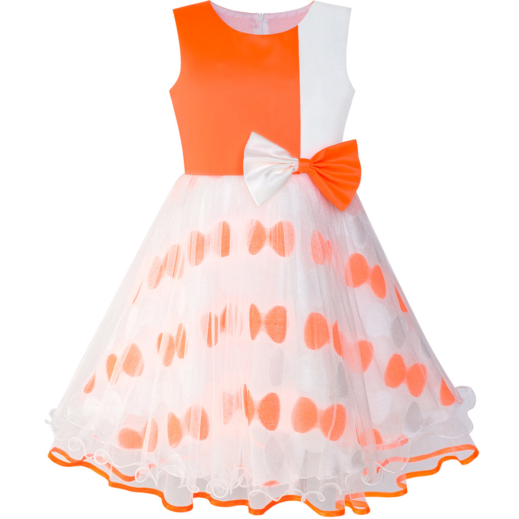 orange colour dress for girl
