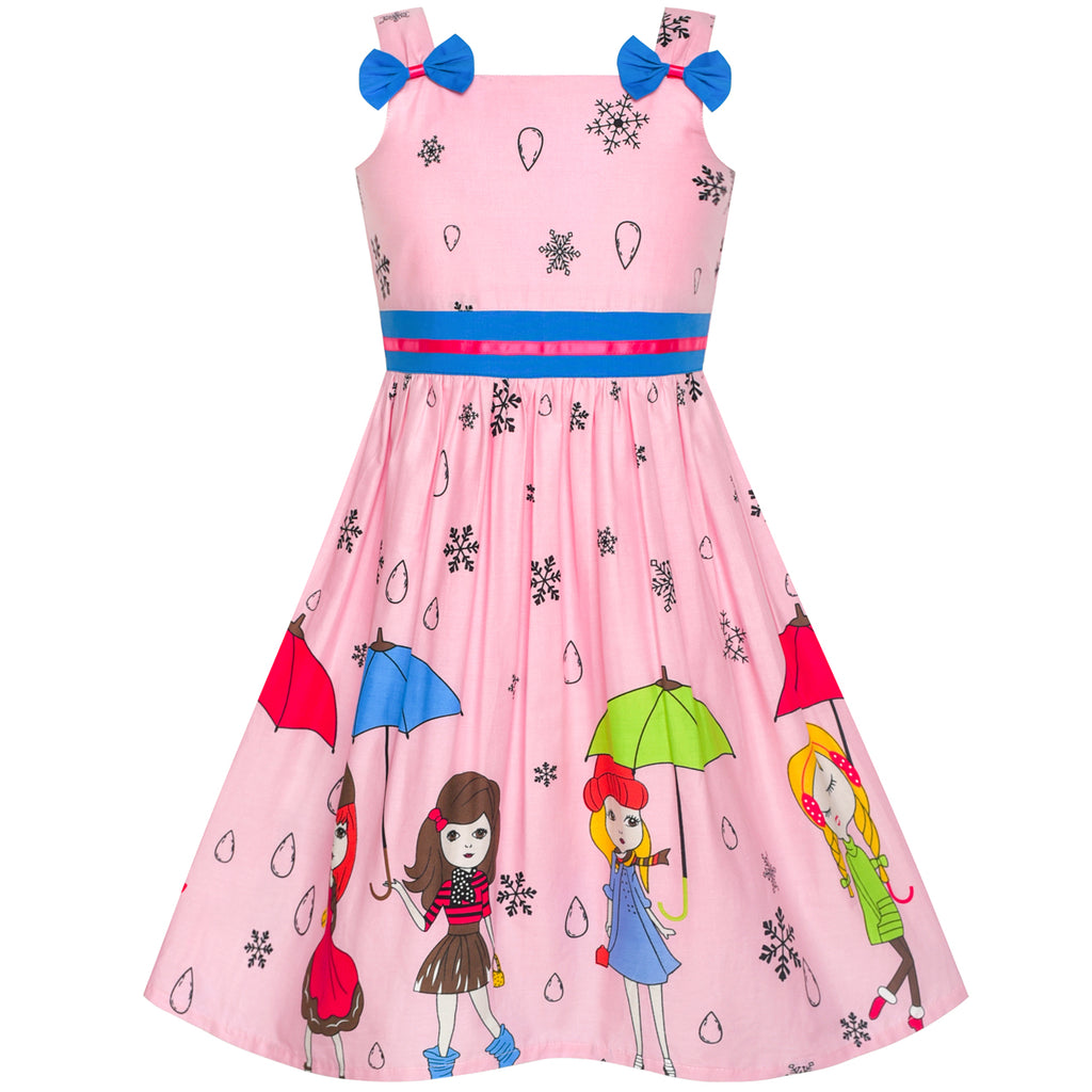 girls pink summer dress