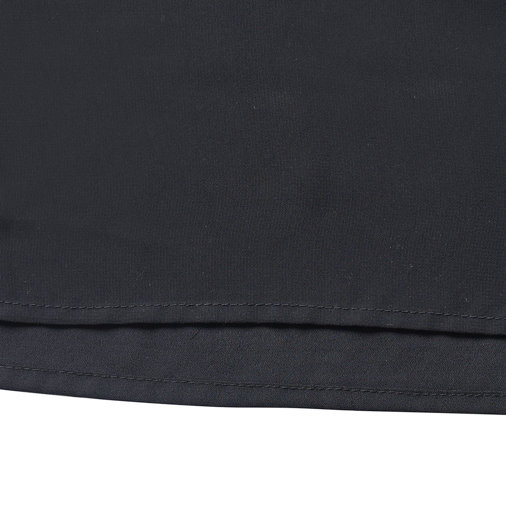 Girls Dress Chiffon Elbow-length Sleeve Black White – Sunny Fashion