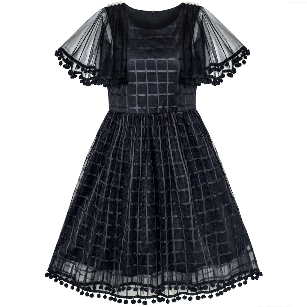 girls black tulle dress