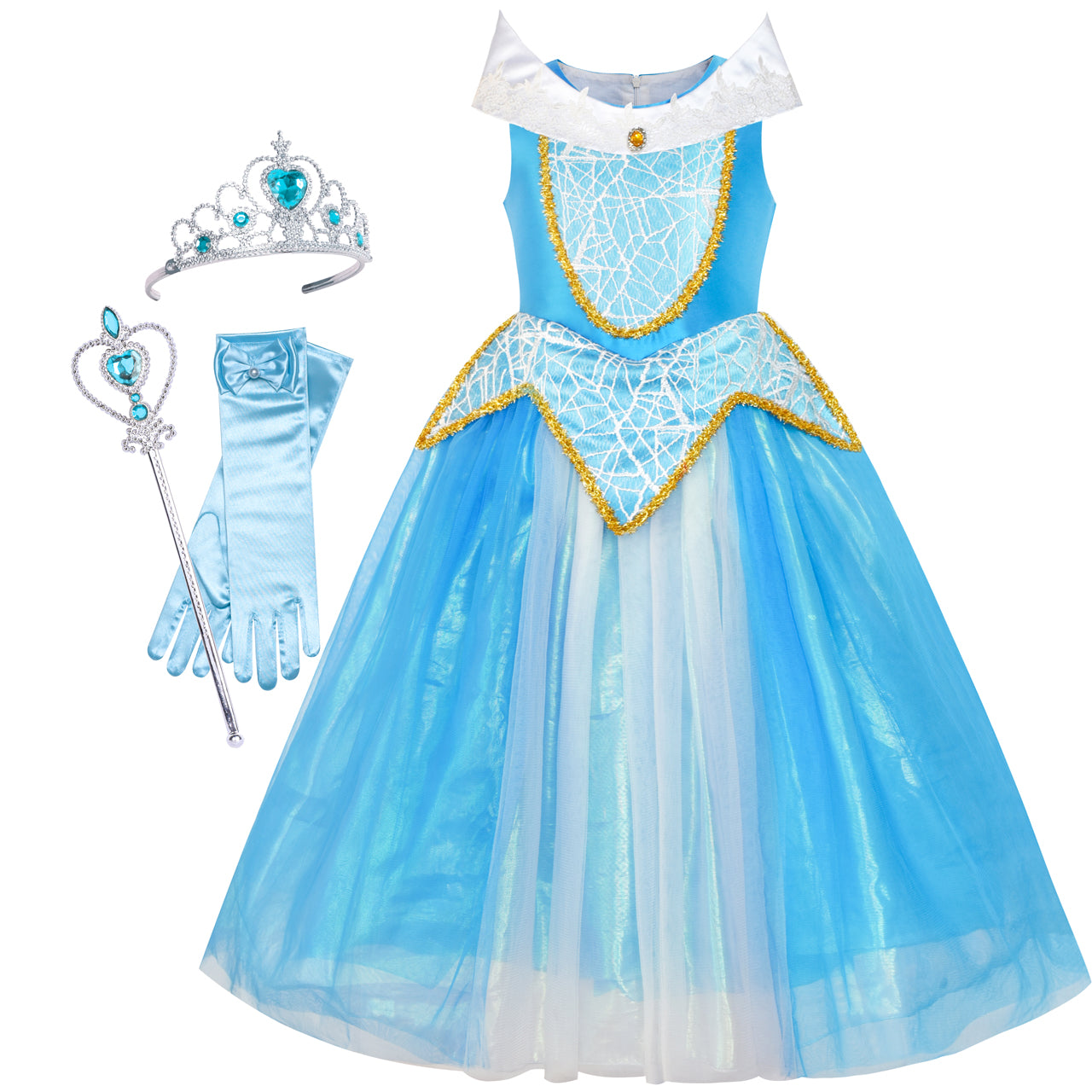 Buy Blue Princess Aurora Dress Cosplay Costume Sleeping Beauty Online in  India - Etsy