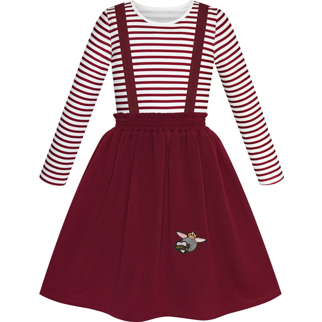 red striped school dress