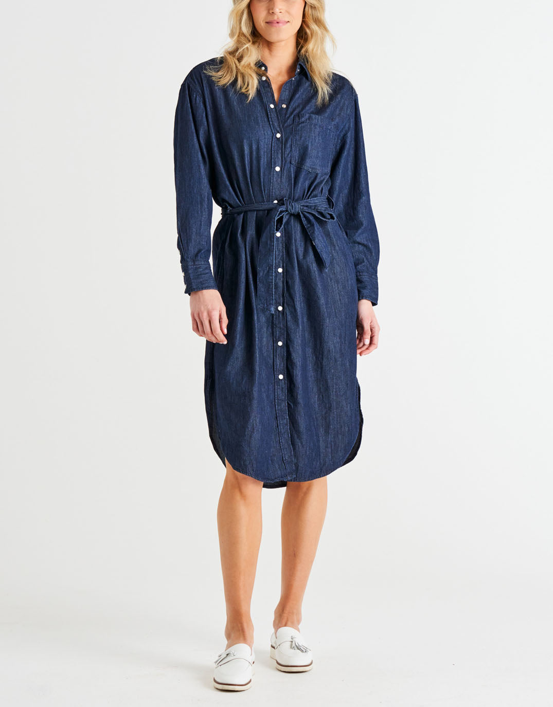 Demi Denim Dress - Dark Ink