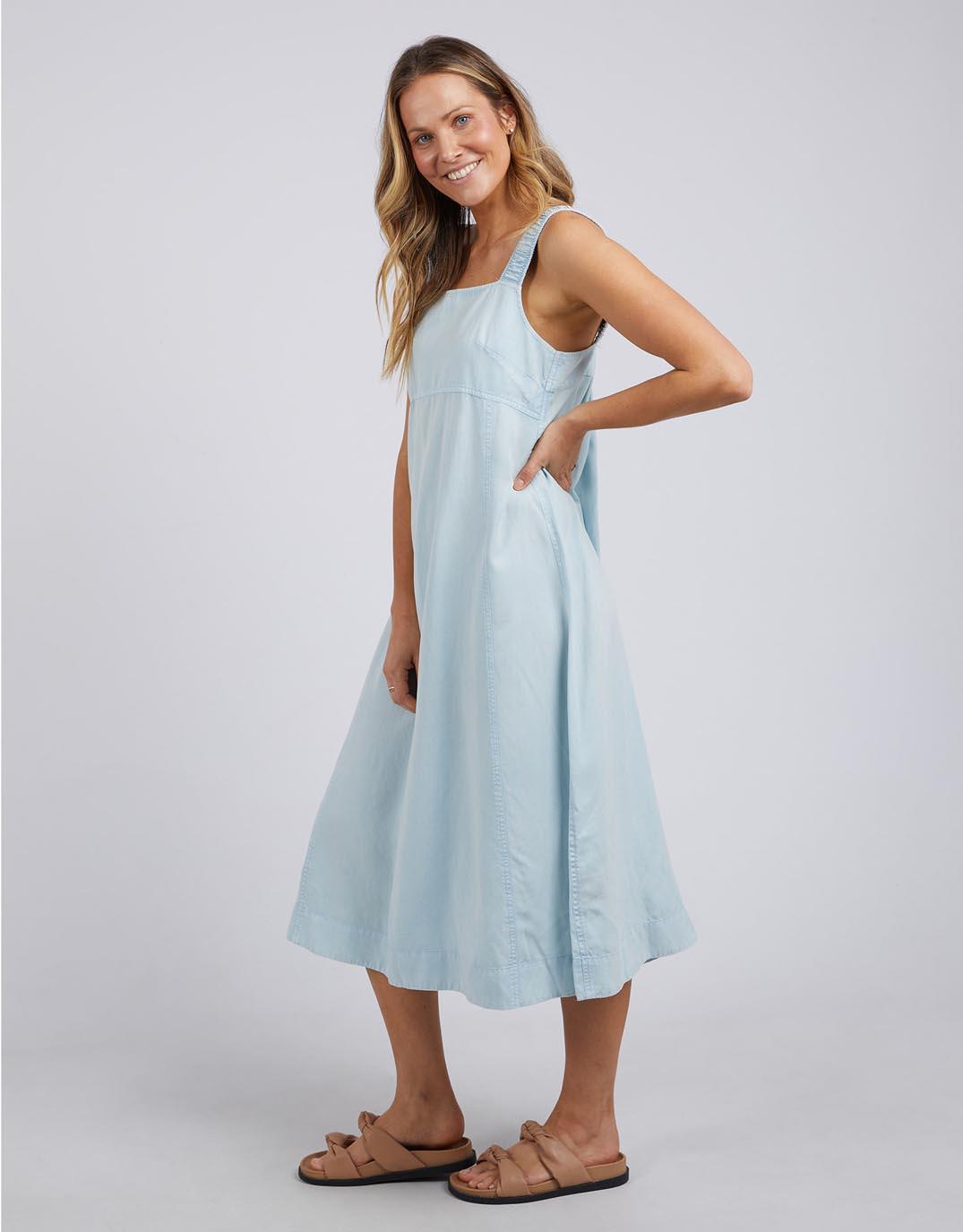 Sage Denim Dress - Light Washed Blue