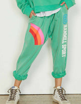 Slouchy Track Pant - Green