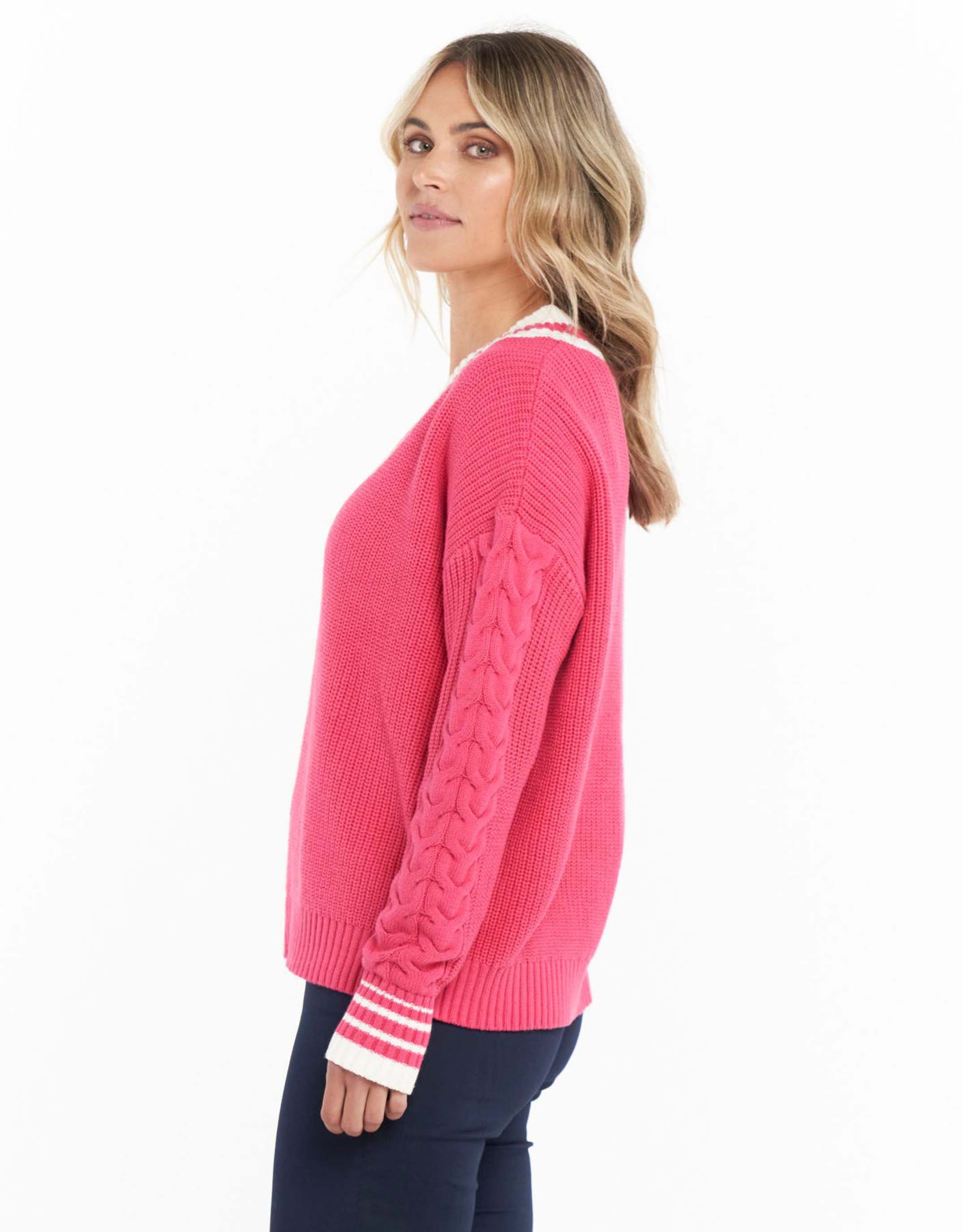 betty-basics-st-germaine-v-neck-jumper-pink-womens-clothing