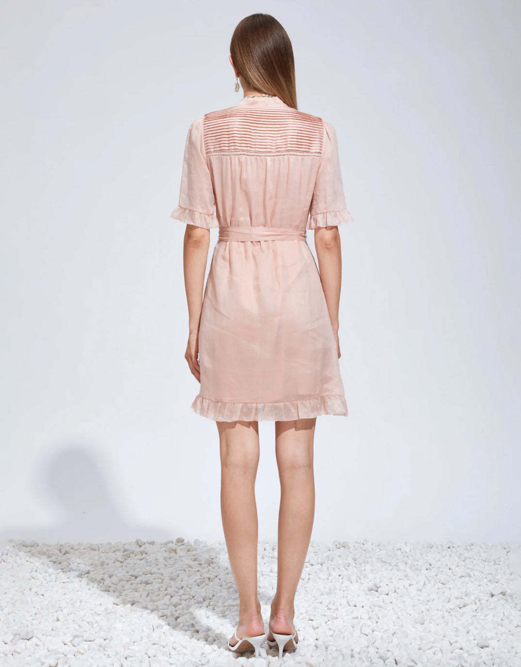 Rochelle Linen Dress - Dusty Pink