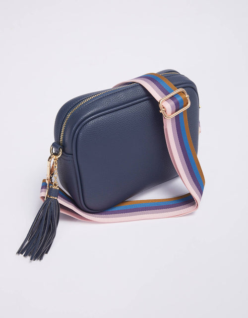 Zoe Crossbody Bag - Navy/Lilac Stripe