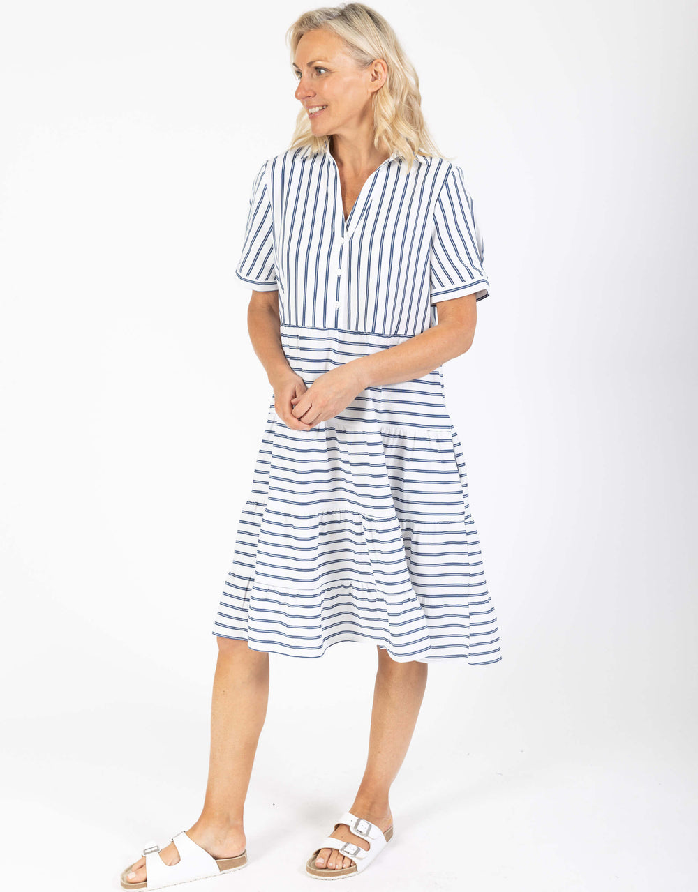 next linen stripe dress