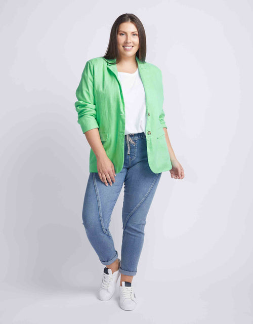 elm-plus-size-millie-blazer-lime-green-womens-plus-size-clothing