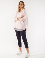 Elm Fundamental Sydney Crew - Rose | Cotton Jumper