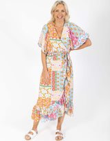 Wonderwall Maxi Frill Dress - Patchwork