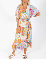 Wonderwall Maxi Frill Dress - Patchwork