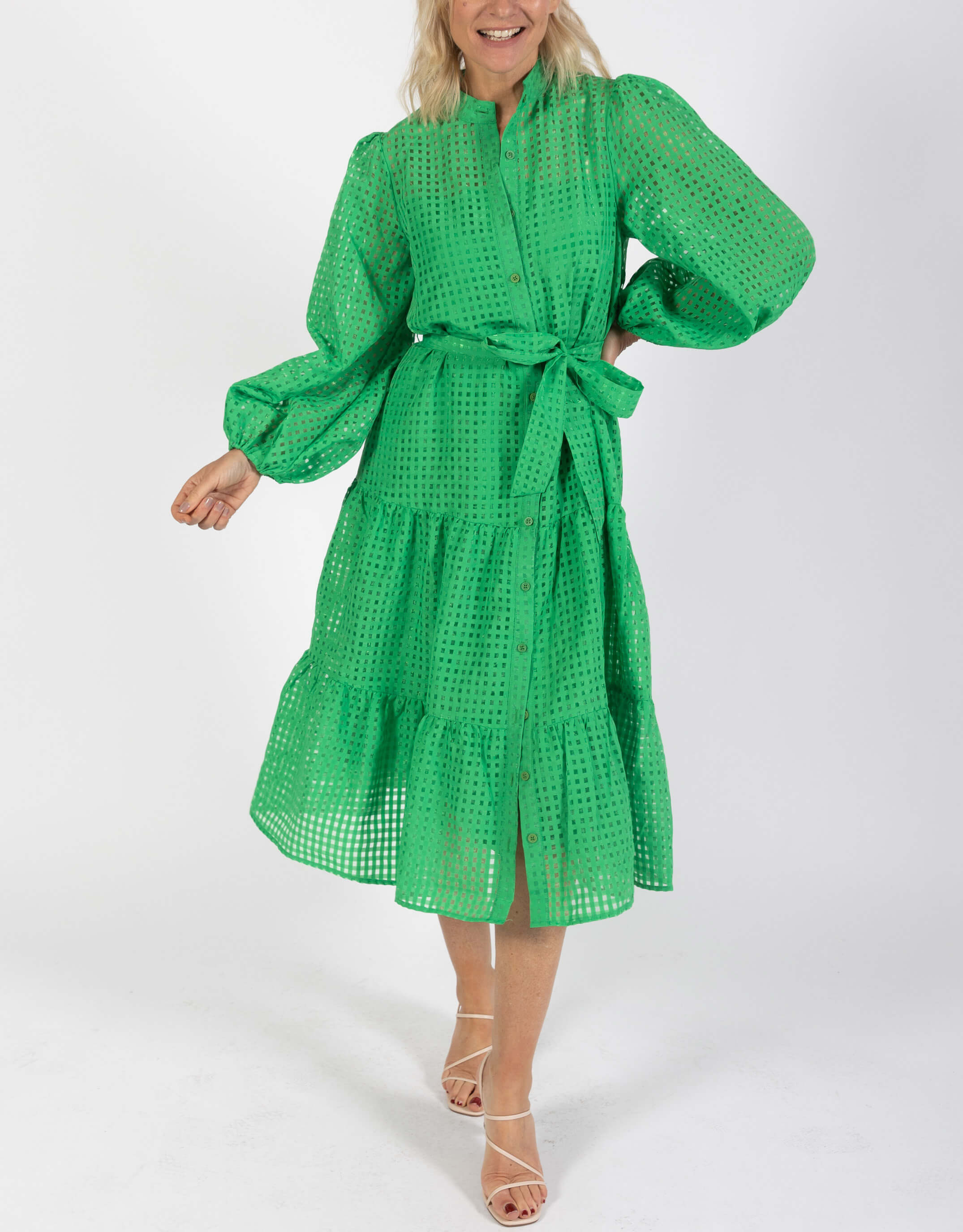 Serena Dress - Apple Green