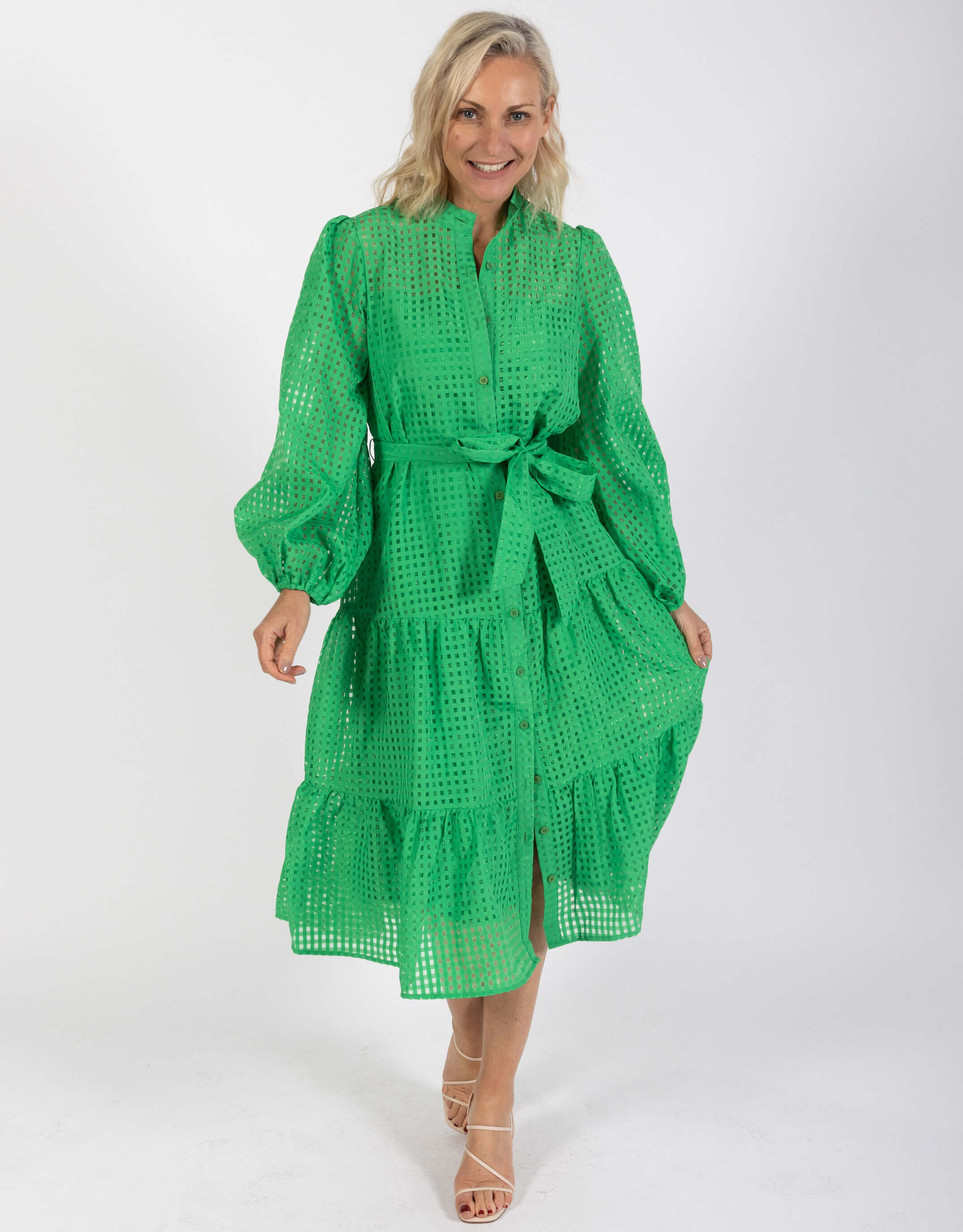 Serena Dress - Apple Green