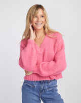 vero-moda-maybe-long-sleeve-v-neck-jumper-hot-pink-womens-clothing