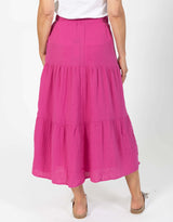 Natalia Calf Skirt - Very Berry