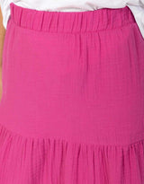 Natalia Calf Skirt - Very Berry