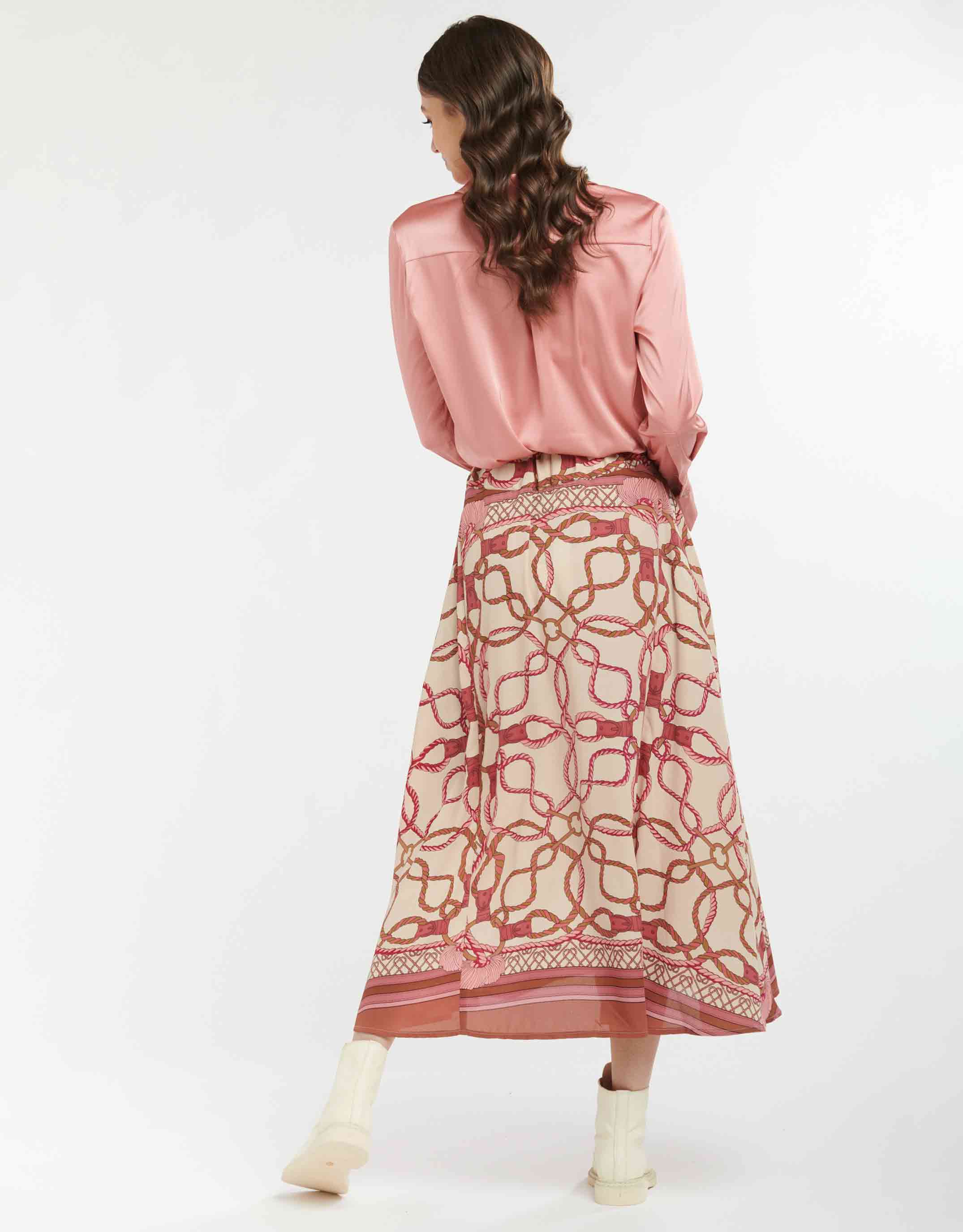 Button Skirt - Imperial Pink