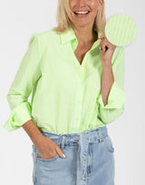 Stripe Seersucker Shirt - Lime