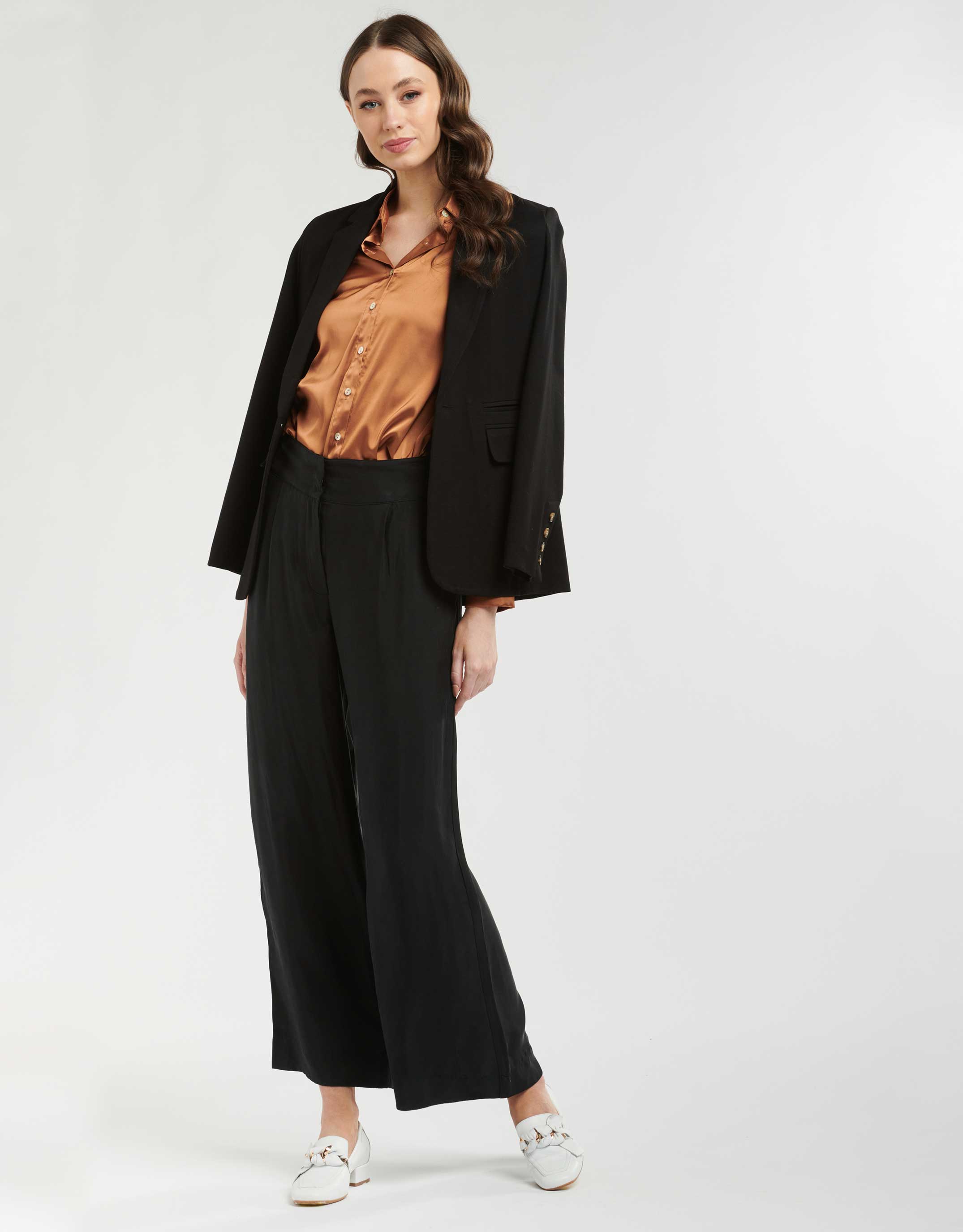 Sutton Wide Leg Pant - Black