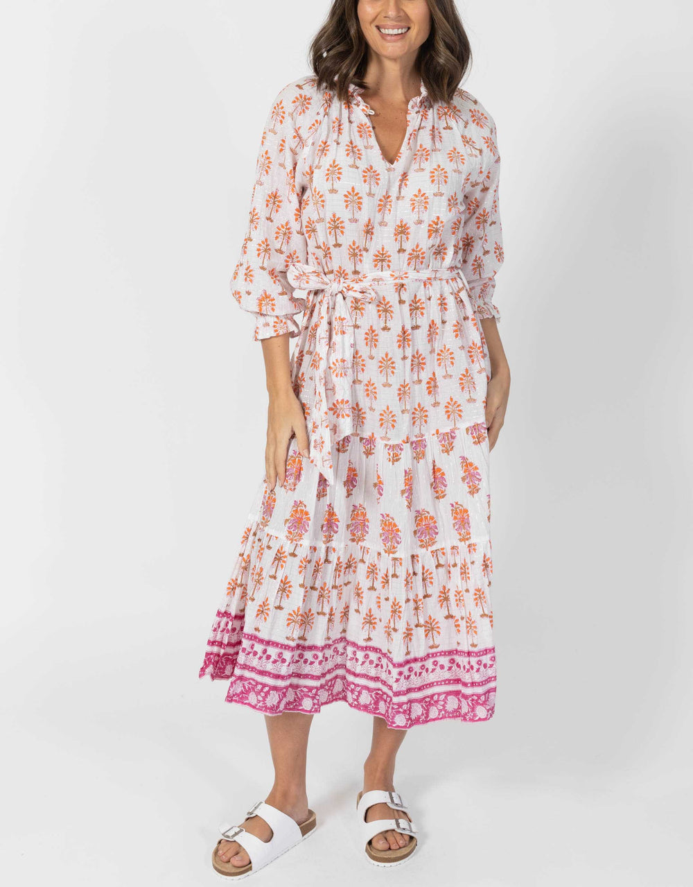 Byron Dress - Pink/Orange Barbados