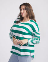 betty-basics-betty-boxy-tee-green-stripe-womens-plus-size-clothing