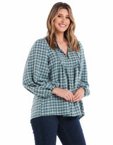 betty-basics-cameron-blouse-green-gingham-womens-clothing