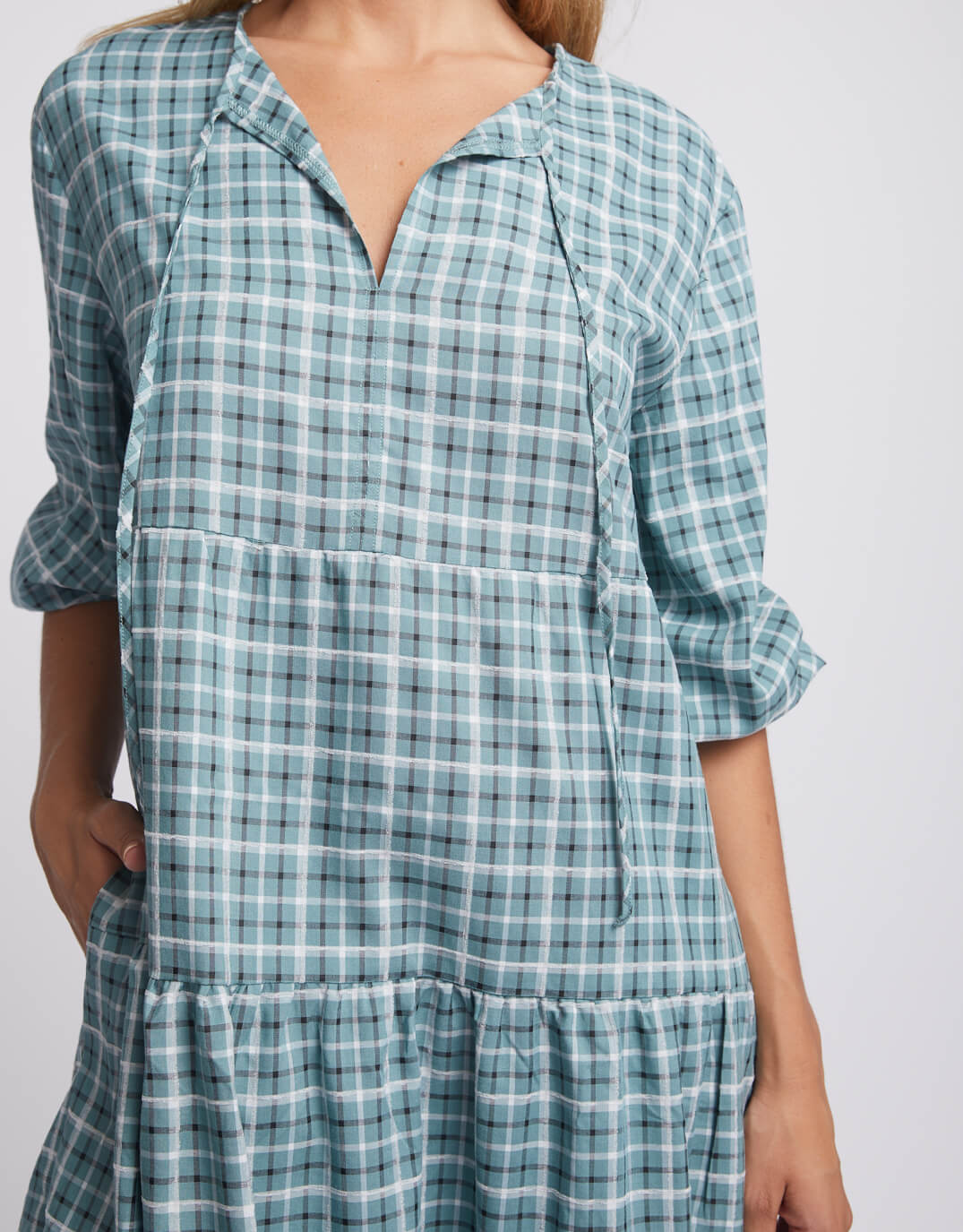 betty-basics-odette-dress-green-gingham-womens-clothing