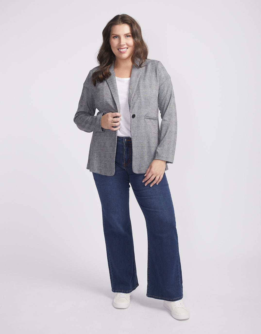 betty-basics-rosa-blazer-grey-check-womens-plus-size-clothing