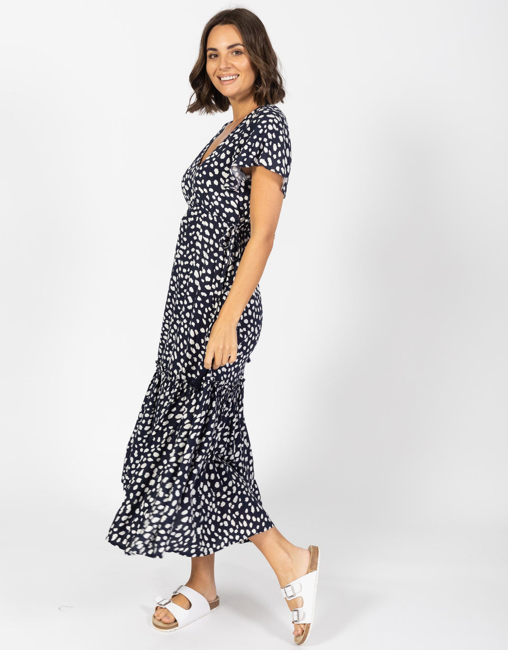 The Charlie Maxi Dress - Navy/White Print