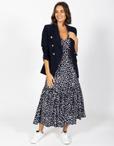 The Charlie Maxi Dress - Navy/White Print